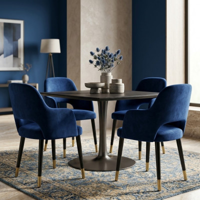 Luxus 4x Still Luxus Blo Kichenmiwwel Designer Iesszëmmerstull Holzmiwwel