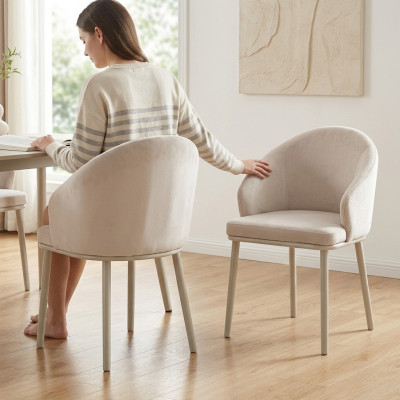 Modern Iesszëmmer Wäiss 2x Still Designer Kichen Polster Sëtz Miwwelen