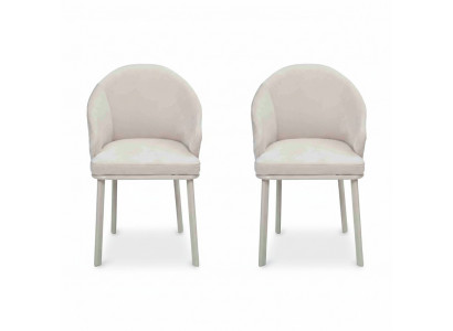 Modern Iesszëmmer Wäiss 2x Still Designer Kichen Polster Sëtz Miwwelen