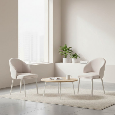 Iesszëmmerstull Wäiss 6x Still Iesszëmmer Modern Still Holz Design nei