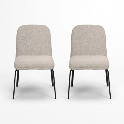 Modern wäisst Stullset Luxus Iesszëmmerstill Designer Miwwelen 2-Stéck.