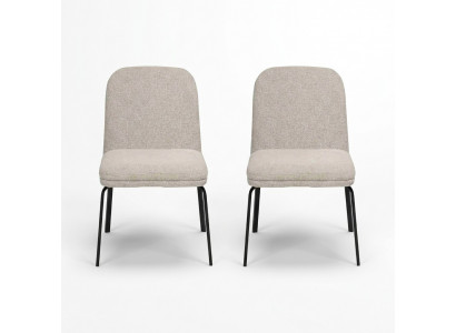 Modern wäisst Stullset Luxus Iesszëmmerstill Designer Miwwelen 2-Stéck.