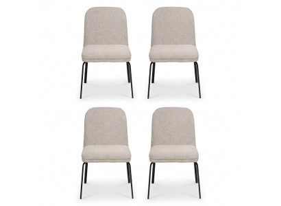Gruppe Garnitur Stull 4x Stull Set Textil Polster Sëtz Edelstol Iesszëmmer Nei