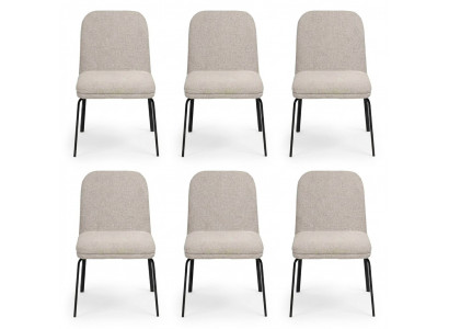 Grupp Garnitur Stull 6x Stull Set Textil Polster Sëtz Edelstol Iesszëmmer Nei