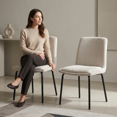 Wäiss Designer Polsterstull 2x Miessstull Modern Kichenstull