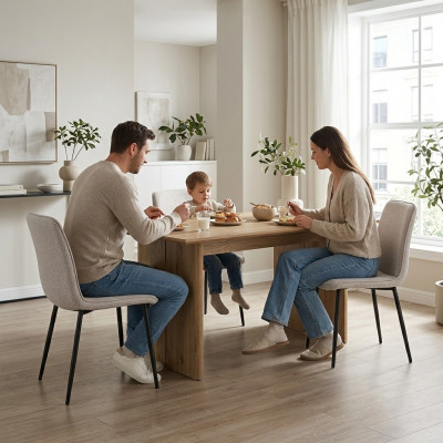 Garnitur Metall Lehn Polster Wäiss Stull Esszëmmer Textil Set 6x Sesselen Stull