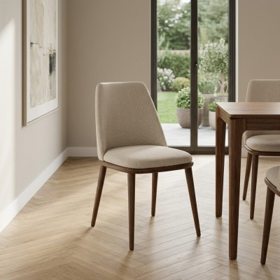 Wäissen Polsterstull Designer Kichenstull Designer Textil Eensëtzegen Nei