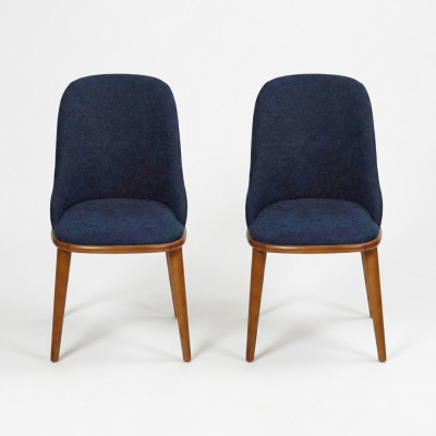 Stilvoll Blaup Esszëmmer Still Designer Ariichtung Stull-Set Miwwelen