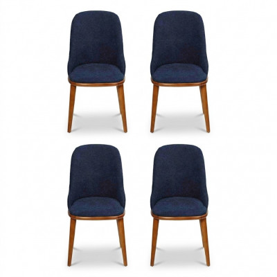 Stilvoll blo Iesszëmmerstonge Designer Holzkader Modern Kichenstull