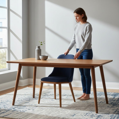 Luxus Iesszëmmer Blo 6x Still Holz Miwwelen Still Stilvoll Design Ariichtung