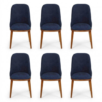 Luxus Iesszëmmer Blo 6x Still Holz Miwwelen Still Stilvoll Design Ariichtung