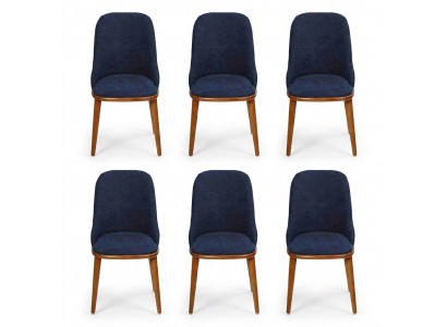 Luxus Iesszëmmer Blo 6x Still Holz Miwwelen Still Stilvoll Design Ariichtung