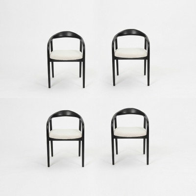 Stylvoll Edelstahl 4x Stillen Iesszëmmer Schwaarz Modern Stull Designer Metall