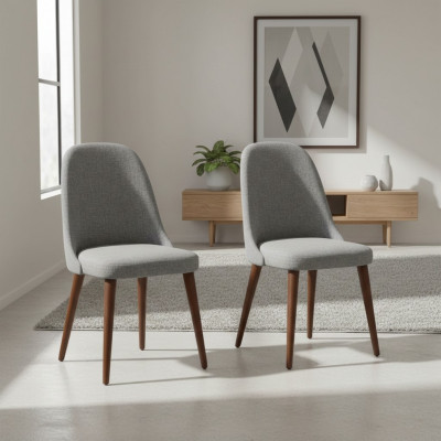 Stull Designer Holsstull Iesszëmmerstull Luxus Holz Neit Miwwel 2x Still Neit