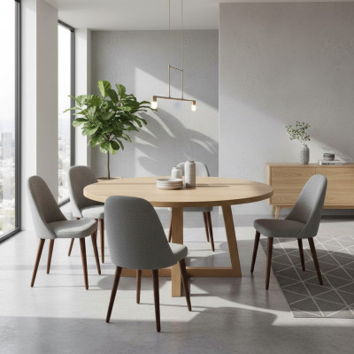 Stull Designer 6x Still Holzstull Gro Esszëmmerstull Luxus Holz Neit Miwwelen