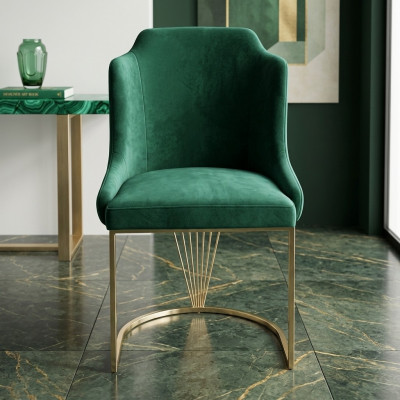 Designer gréngen Iesszëmmerstull Luxus Einsitzer Modern Iesszëmmer Miwwelen