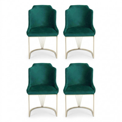 Designer grénge Iesszëmmerstull 4x Still Luxus Eensäizer Moderne Iesszëmmer.