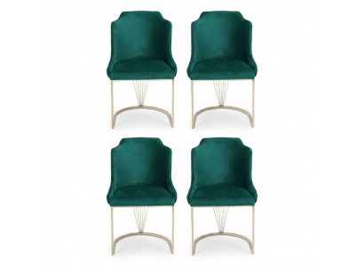 Designer grénge Iesszëmmerstull 4x Still Luxus Eensäizer Moderne Iesszëmmer.