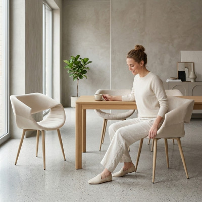 Modern 4x Still Polsterstull Luxus Fauteuil Lehnstull Iesszëmmer Wunnzëmmer Nei