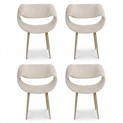 Modern 4x Still Polsterstull Luxus Fauteuil Lehnstull Iesszëmmer Wunnzëmmer Nei