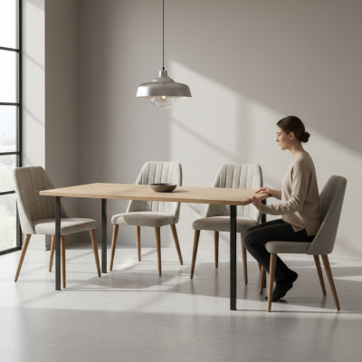 Modern Glo 4x Stull Polsterstull Luxus Fauteuil Stull Lehnstull Iesszëmmer.