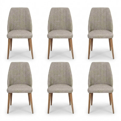 Modern 6x Stull Polsterstull Luxus Fotell Gro Stull Lehnstull Iesszëmmer