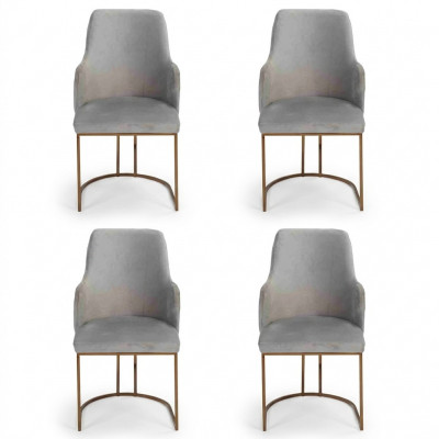 Modern gro Esszëmmerstill stilvoll Kichenstill Luxus Design 4x Still nei