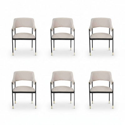 Stilvoll Iessstull, wäisse Kichenstull, 6x Luxus Lehnstull.