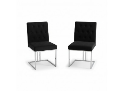Schwaarze Léngstull Designer 2x Stullë Iesszëmmer Miwwelen Iessstullë Edelstolstull
