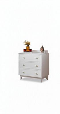Kommod Designer Luxus Kommoden Miwwel Holz Schaf Wäiss Modern Sideboard