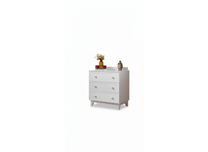 Kommod Designer Luxus Kommoden Miwwel Holz Schaf Wäiss Modern Sideboard