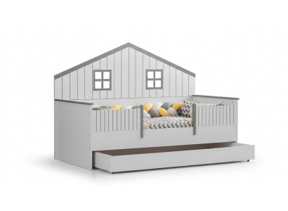 Modern auszéibar Kandbett Luxus-Schlofzëmmer Bett Holzmiwwelen