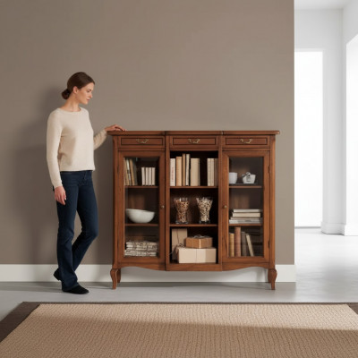 Designer Luxus Holz Vitrin Schaf Design Anrichte Italienesch Miwwelen