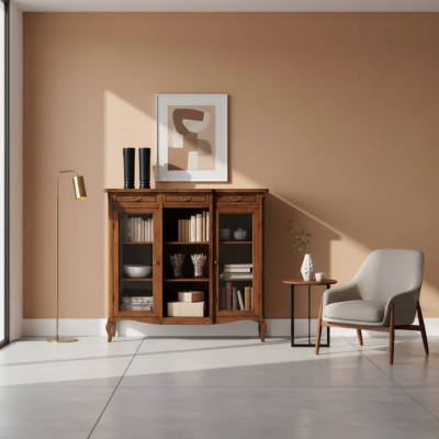 Designer Luxus Holz Vitrin Schaf Design Anrichte Italienesch Miwwelen
