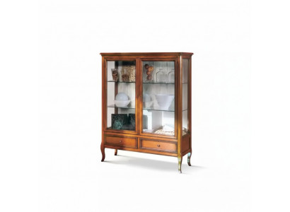 Vitrin aus Holz, Glasvitrine, Schaf, Miwwel, Massivholz, Bäiz Kommod, Wunndéngsch.