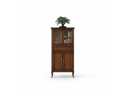 Klassesch Schafsméubel Braun Vitrine Glasvitrinenschaf Nei
