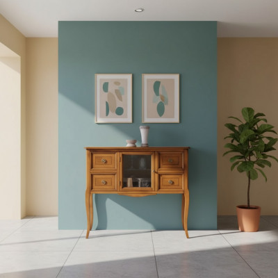Klassesch Stil Kommode Sideboard Wunnzëmmer Holz Anrichte Braun Nei