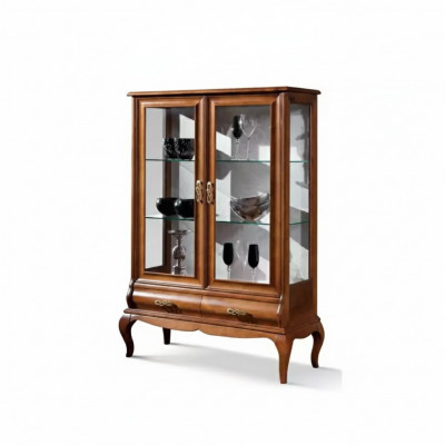 Luxus Holz Vitrine Anrichte Design Braun Italienesch Miwwel Schaf Nei
