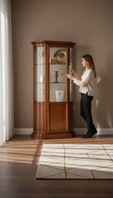 Vitrine Glas Schaf Vitrine Wunnzëmmer Holz Anricht italienesch Miwwelen
