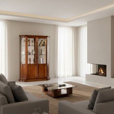 Luxus Vitrine Wunnzëmmer Miwwel Schaf Glas Vitrinen Designer Anrichte