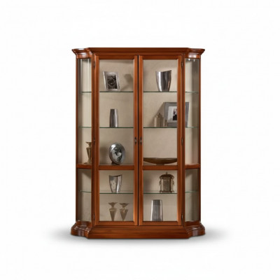 Vitrinn Glas Schaf Vitrin Wunnzëmmer Holz Anrichte Luxus Miwwelen Nei
