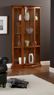 Schief Tresor aus Holz Glas Vitrine Schaf Vitrine Wunnzëmmer Miwwelen Anrichte
