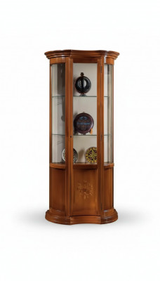 Schaf Braun Holz Design Miwwel Vitrin Anrichte Vitrin Luxus Glas Nei
