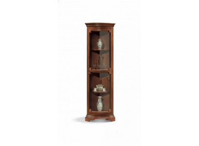 Eckvitrine Wunnzëmmer Miwwelen Anrichte Holz Vitrinen Schaf Braun Nei