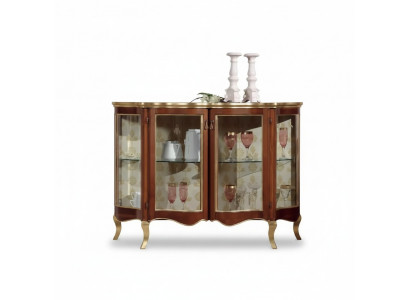 Holz Vitrinen Glas Schaf Echt Holz Vitrine Wunnzëmmer Miwwelen Kommoud