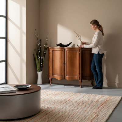 Designer Kommode Sideboard Kommoden Schaf Schief Holzmöbel Neien