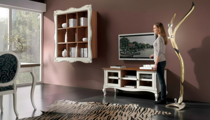 Wunnzëmmer-Wandschaf Wunnzëmmer-Niddregschaf Klassesch Design Set 2-Deeler.