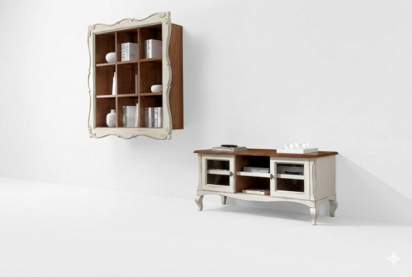 Wunnzëmmer-Wandschaf Wunnzëmmer-Niddregschaf Klassesch Design Set 2-Deeler.