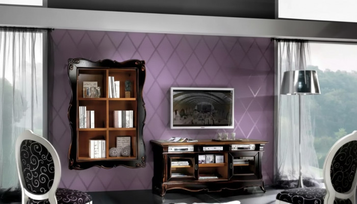 Televisiounsstand Wunnwand Regal Wunnzëmmer Klassesch Holz Design Miwwelen Nei