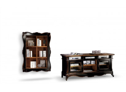 Televisiounsstand Wunnwand Regal Wunnzëmmer Klassesch Holz Design Miwwelen Nei